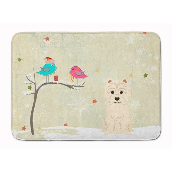 Christmas Presents Friends Westie Machine Washable Memory Foam Mat