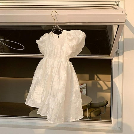 

CUTELOVE Girls Skirts Big Flower Puff Sleeves Sweet Dress Princess Dress