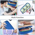 thumbnail image 5 of TEQUAN Large Capacity Pencil Case, Hawaii Fruits Sketch Pattern Pencil Pouch 2 Compartments Pencil Bag (Blue), 5 of 7