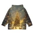thumbnail image 5 of AUNVITO Christmas Print Hooded Zip-Up Hoodie with Pockets Long Sleeve Sportswear for Boys & Girls 4-12Y Casual Winter Outerwear, 5 of 6