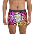 thumbnail image 1 of Balery Colorful Tie Dye Stained Glass 3 Calzoncillos bóxer para hombre, ropa interior de algodón suave y transpirable con cinturilla de nailon-XX-Large, 1 of 5