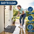 thumbnail image 6 of Buganda Door Mat Outside, Non Slip Rubber Doormat, Low Profile Dirt Trapper Welcome Mat, Heavy Duty Entrance Mat, 35"x23", Grey, 6 of 7