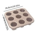 thumbnail image 3 of 9-Cavity Canele Molds - Professional Carbon Steel Non-Stick Baking Pan for CannelÃ©s, Cupcakes & Pastries - Gold Oven-Safe Bakeware for Home Bakers, 3 of 5