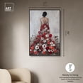 thumbnail image 5 of Rose Blossom Couture Canvas Ebony Portrait Art by Art Remedy, Black Frame, 30" x 45", 5 of 7