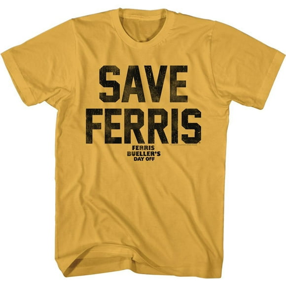 Ferris Bueller's Day Off Save Ferris Again Ginger Adult T-Shirt