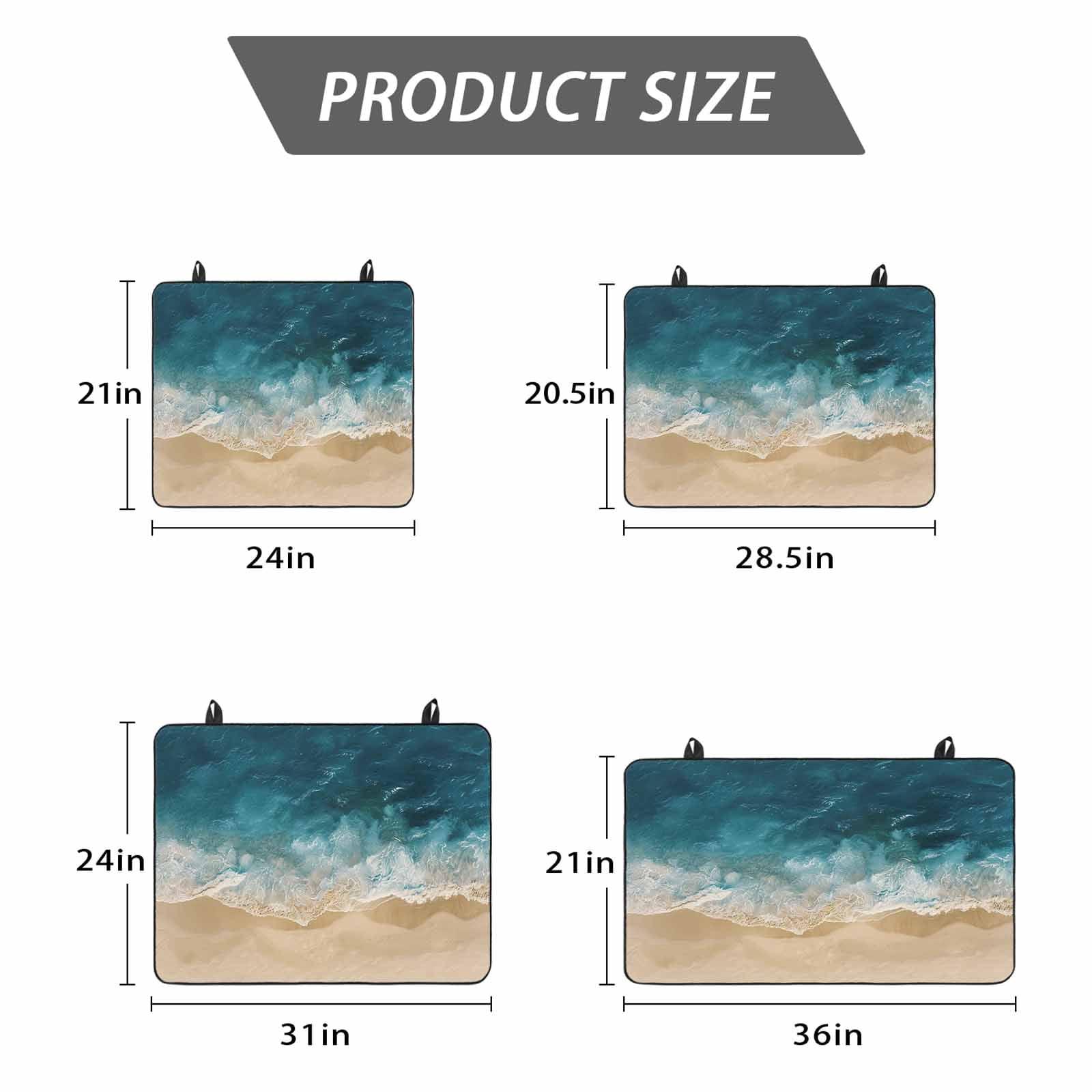 Teal Coastal Stove Top Cover for Electric Stove, Heat-proof & Non Slip Glass Top Stove Cover Protector, Summer Beach Nautical Saeside Kitchen Flat Cooktop Rubber Mat 24x21 Inches