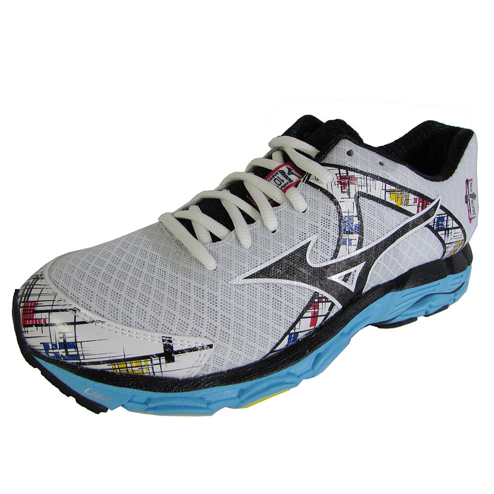 Mizuno Mizuno Womens Wave Inspire 10 Running Shoe, White/Black/Blue