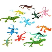 12 Pieces Plastic Lizard Gecko Figures PVC Playsets Realistic Animals Model