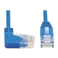 thumbnail image 2 of Tripp Lite 1ft RJ-45 Cat6 Right Angled UTP Slim Molded Cable Blue N204S01BLRA, 2 of 4