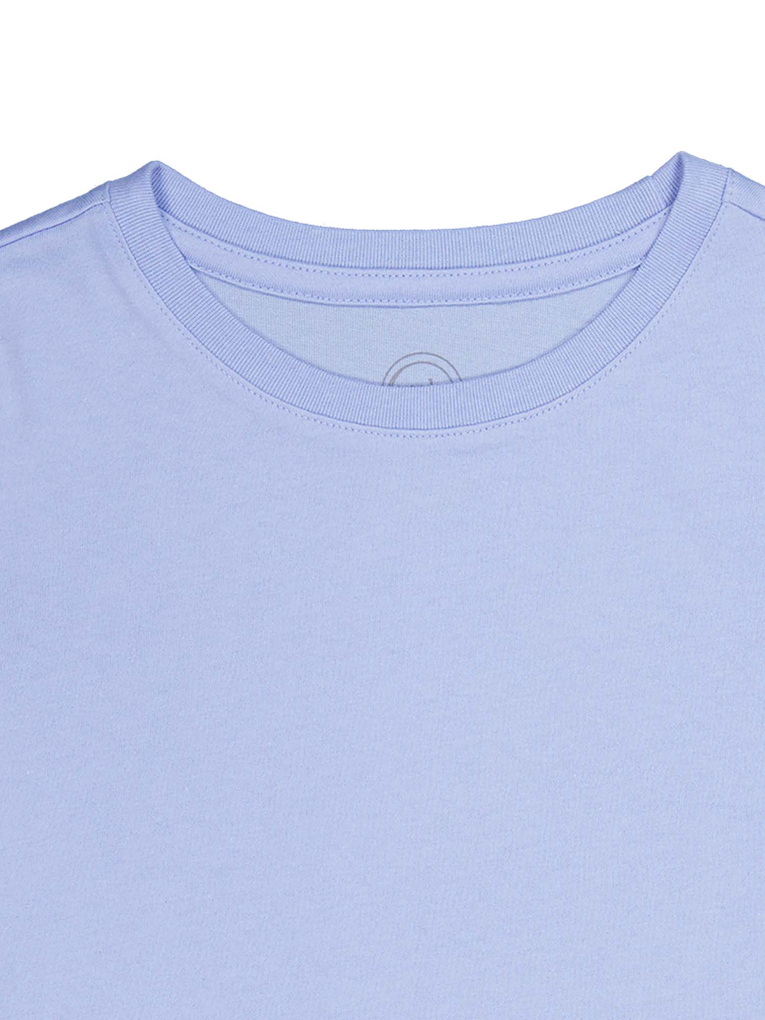 Wonder Nation Girls Kid Tough Tee with Short Sleeves, Sizes 4-18 & Plus