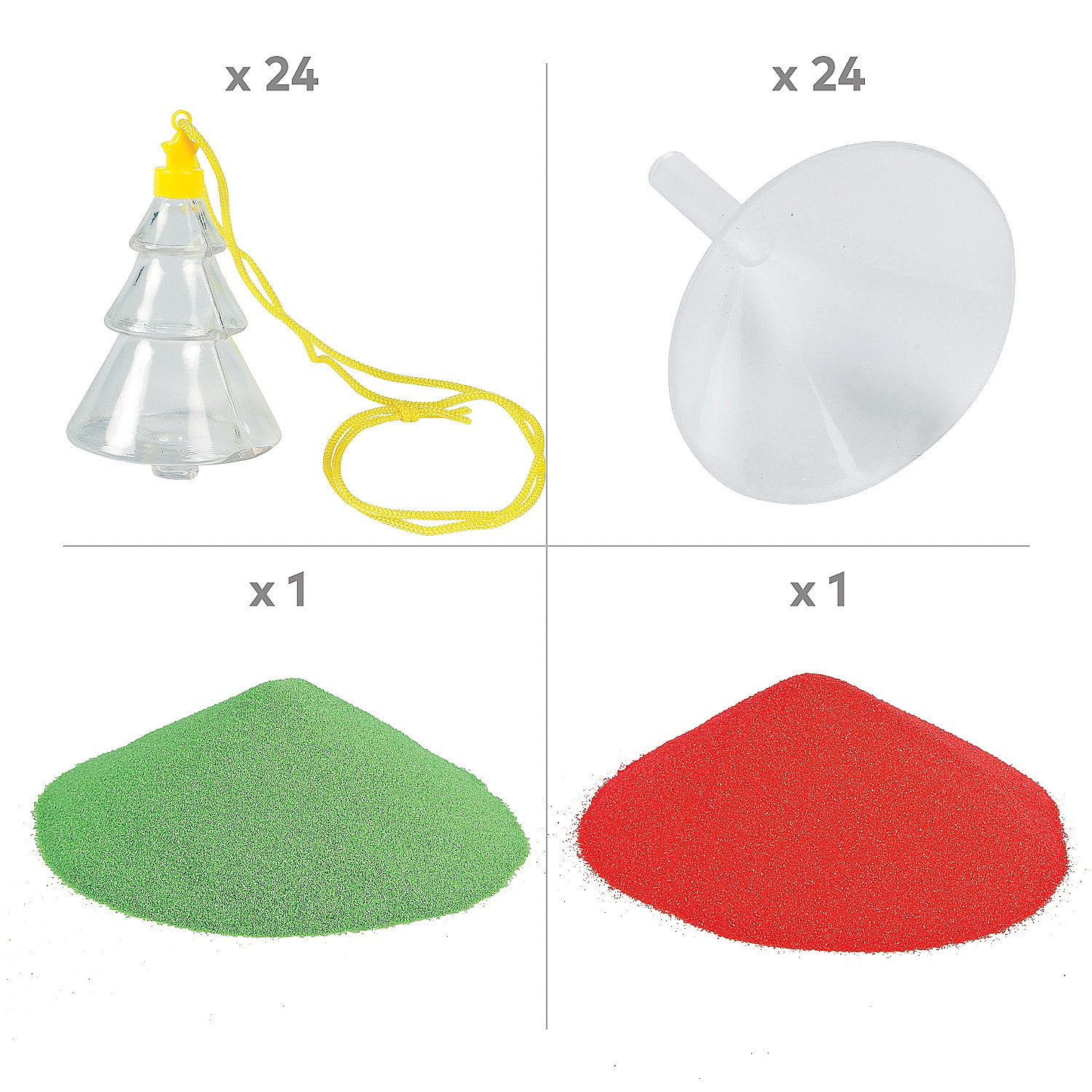 Sand Art Christmas Tree Necklace Craft Kit Assortment May Vary