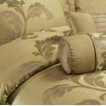 thumbnail image 5 of Chezmoi Collection Royal Luxury Jacquard Floral Comforter Set, King, Gold, 7-Piece, 5 of 6