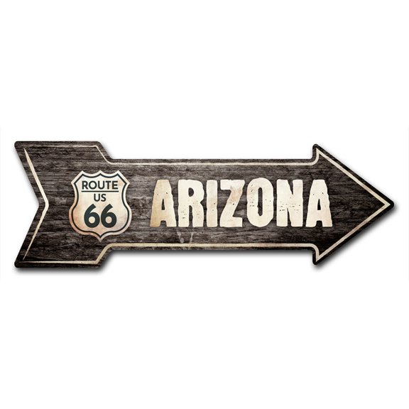 SignMission P-ARROW8-999973 8 x 24 in. Wide Arizona 66 2 Arrow Sign