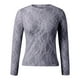 thumbnail image 5 of Blusa transparente de manga larga y cuello alto de malla para mujer - Top de encaje floral transparente - 95 % poliéster, 5 % spandex, S-XXL, 5 of 8