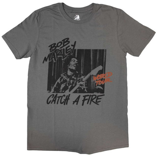 Bob Marley T-Shirt Unisexe Attrape un Feu Tournée Mondiale