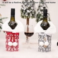 thumbnail image 3 of Billuyoard Funda para botella de vino, funda con patrón de alce de encaje, de comedor, ropa navideña para botella de vino, bolsa de Kits de decoración para fiestas Gris, 3 of 6