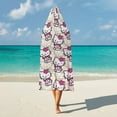 thumbnail image 5 of Hello Kitty Hooded Blanket Poncho, Wearable Hooded Blanket Cozy Soft Warm Plush Fleece Blanket for Adult Women Men 50x60, 5 of 6