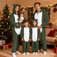 thumbnail image 4 of Shadoumai Family Matching Hooded Pajamas Fuzzy Christmas Onesie Pajamas Jumpsuits One Piece Zipper Hooded Warm Sherpa Romper Sleepwear Cute Playsuit, 4 of 4