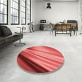 thumbnail image 3 of Ahgly Company Indoor Round Patterned Ferrari Red Area Rugs, 5' Round, 3 of 6