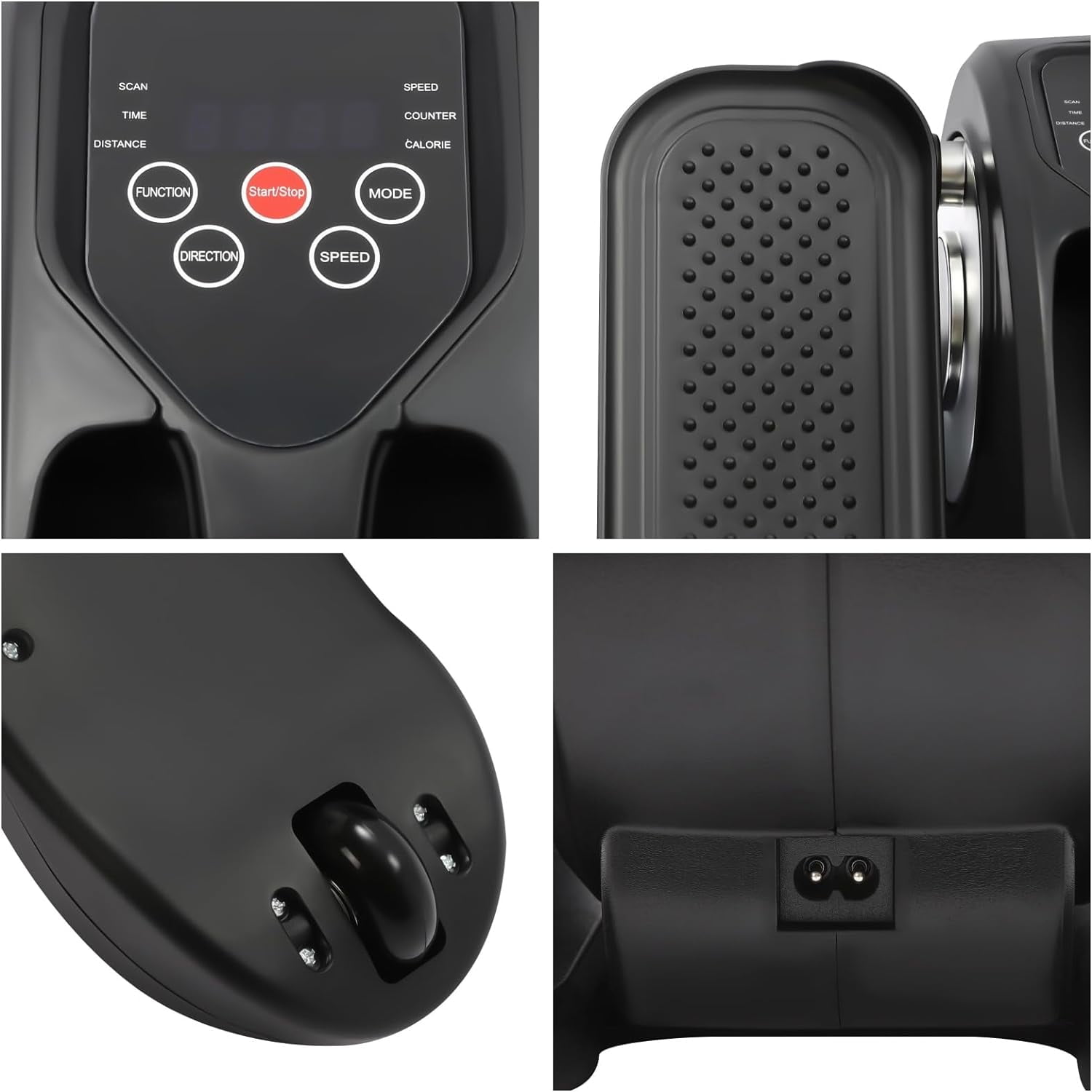 50W Under Desk Elliptical Machine Five-Speed Regulation Electric Seated Foot Pedal Exerciser Mini Elliptical Machines for Seniors Leg Exerciser with Remote Control, LED Screen for Home Office