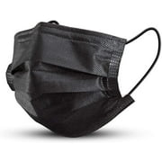 Disposable Ear Loop Face Masks (300 ct) - Black 3-Ply