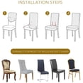 thumbnail image 5 of Chair Covers for Dining Room Set of 4,Printed Chair Covers Washable&Stretchable, Kitchen Chair Slipcovers Protector for Dining Room, Hotel, Ceremony (Beige+Flowers), 5 of 5