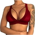 thumbnail image 2 of Aboser Push Up Bras for Women See Through Balconette Bra Lightly Mesh Sheer Bralettes Cut Out Wireless Bra Comfort 1/2 Cup Lingerie, 2 of 7
