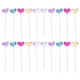 thumbnail image 2 of KAKOWELY 50 palitos de postre con forma de corazón para tarta de cumpleaños, adorables adornos para cupcakes, decoración creativa para tartas (color aleatorio, 50 unidades por paquete), 2 of 4