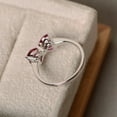 thumbnail image 4 of Heart Shape Ruby Ring,Engagement Ring,Sterling Silver,Promise Ring For Women, 4 of 4