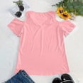 thumbnail image 3 of Red White and Blue Shirts Women USA Flag V Neck Short Sleeve Tops 250th Anniversary Freedom Vintage Blouse, M, 3 of 3