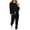 Black, variant on cfhntfmh Lounge Sets for Women 2 Piece Sweatsuit Outfits Loose Crewneck Long Sleeve Pullover Tops and Jogger Pants