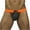 Dark Gray, variant on Men's Quick Dry Thong Briefs Solid Color Breathable Elastic Waist Comfort Underwear for Daily Wear