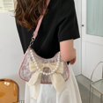 thumbnail image 4 of Jiibva Retro Bow Handbag Bow Pearl Shoulder Bag Fashionable Pearl Armpit Bag Large Capacity Underarm Bag Sweet Crossbody Bags, 4 of 7