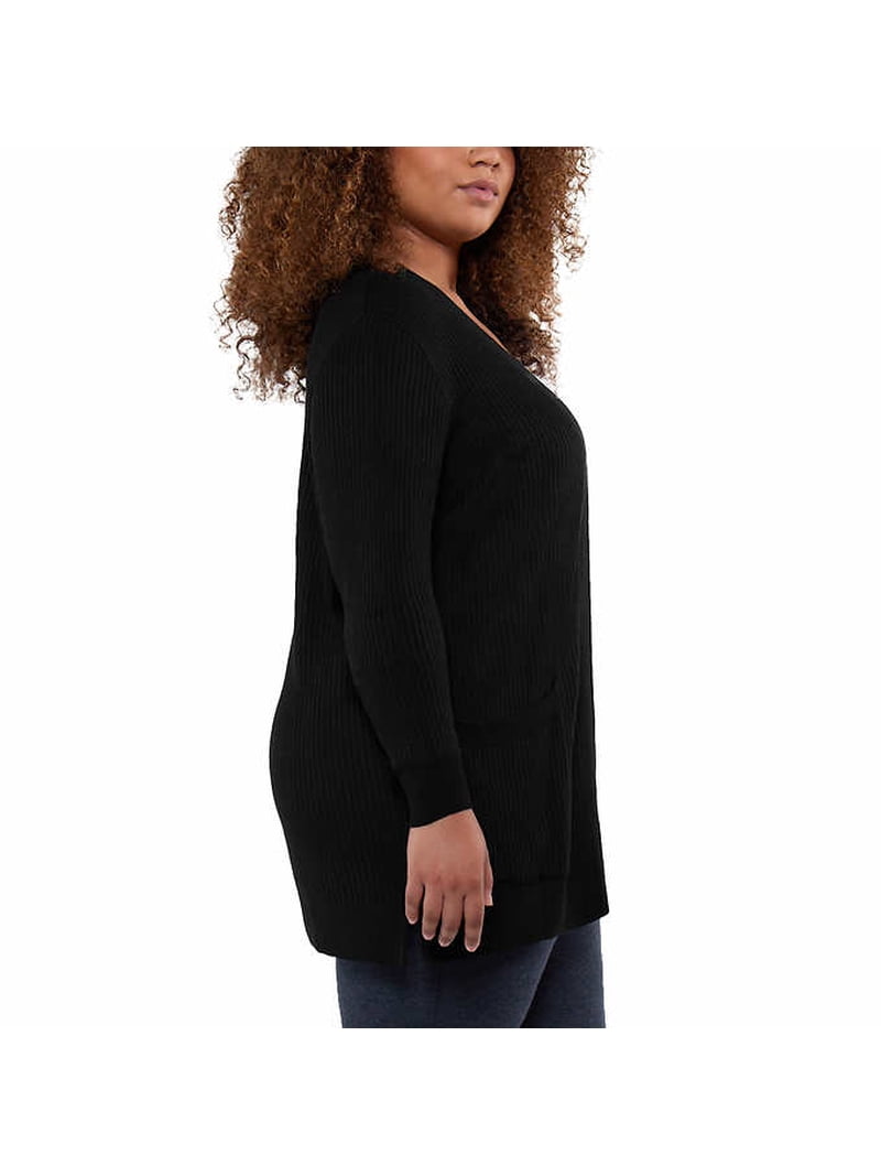 Cardigan Long Fu Zade – Noir – Géométrique – Taille M – Neuf Avec étiquettes