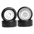thumbnail image 1 of 4 piezas de neumáticos y llantas para coche RC 1/8, accesorios profesionales portátiles y resistentes, repuestos para WR8., 1 of 8