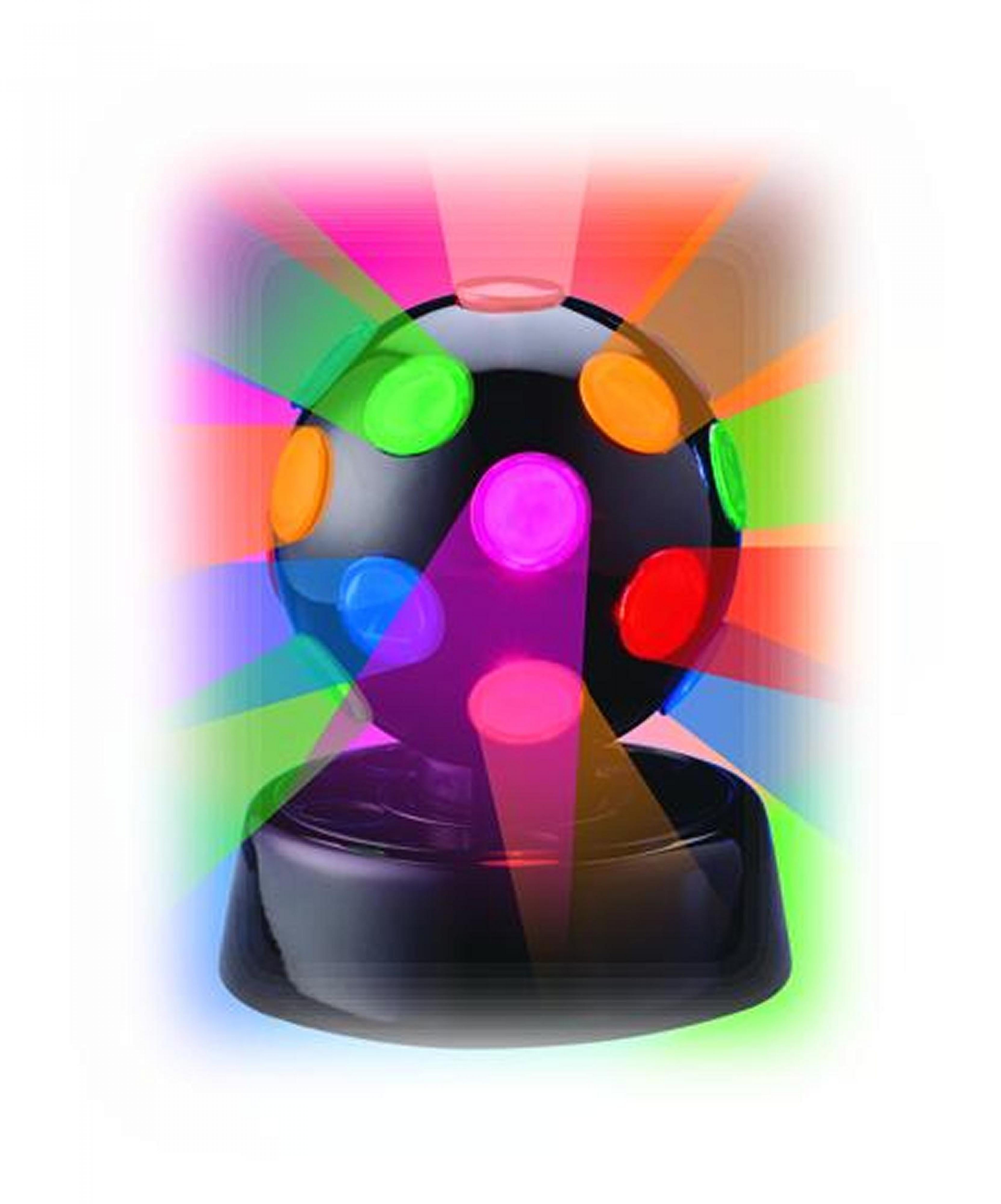 Party Light 4" Black Rotating Creative Motion Disco Ball with 21