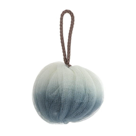 Unique Bargains 1 Pc Two Colors Bath Shower Loofah Sponge Body Puffs for Bathroom Blue