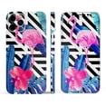 thumbnail image 3 of DesignSkinz Vivid Tropical Chevron Floral v2 Full-Body Skin Decal Wrap Cover for iPhone 13, 3 of 9