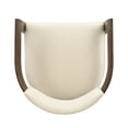 thumbnail image 6 of Corlas 26" Seat Height Medieval Modern Fabric Upholstered Counter Stools with Footrest, Rubber Wood Frame, Walnut+Beige, Set of 2, 6 of 14