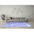 thumbnail image 3 of Ahgly Company Machine Washable Indoor Rectangle Patchwork Blue Transitional Area Rugs, 6' x 9', 3 of 4