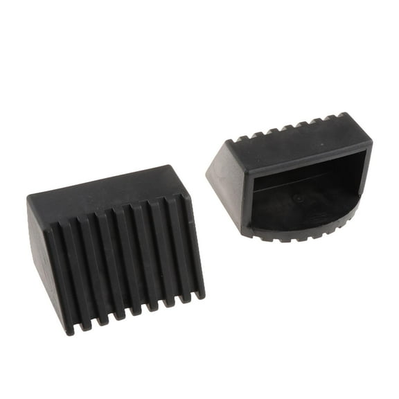 lacooooppia 2 Pieces End Cap Gym Fitness Equipment Easy Installation Non-slip Foot Cover for Gym Sturdy Room Office Replacements Type A