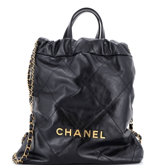Pre-Owned 22 Chain Backpack Quilted Calfskin Medium By Rebag