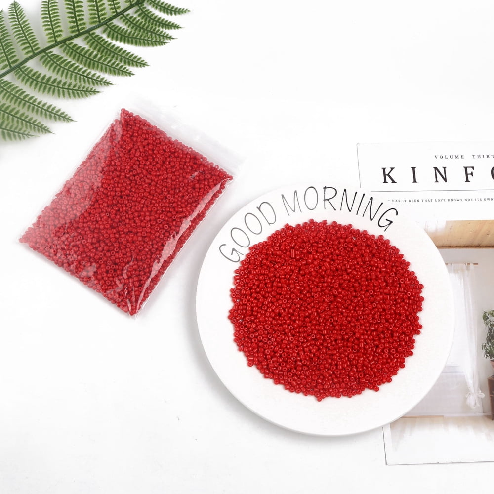 Baking Paint Glass Seed Beads Red 6/0 4~5x3~4mm Hole: 1~2mm about 500pcs/50g 50g/bag 18bags/2pounds