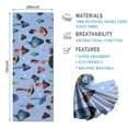 thumbnail image 2 of Colorful Mushroom Pattern Light Blue Pattern Hot Yoga Mat Towel Non Slip for Hot Yoga - Quick-Drying Yoga Mat Cover with 4 Corner Pockets with Travel Bag - Hot Yoga Towel Non Slip 70"x26", 2 of 6