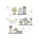 thumbnail image 1 of Naiovety Serie de plantas de estilo pastoral Pegatinas de pared Combinación de bricolaje Calcomanías de arte de pared Autoadhesivo Impermeable PVC Decoración del hogar Naiovety HA017002-00, 1 of 1