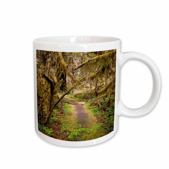 3drose, Hoh Rainforest, Olympic Peninsula, Washington - Us48 Mwr0008 - Micah Wright, 15oz Mug