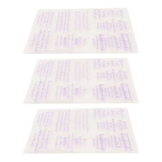 Sello de tarjeta de felicitación, 3 piezas de sello transparente TPR, sello transparente para álbum de recortes de bricolaje, claridad notable