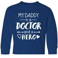 thumbnail image 3 of Inktastic My Daddy is a Doctor and a Hero Long Sleeve Youth T-Shirt, 3 of 5