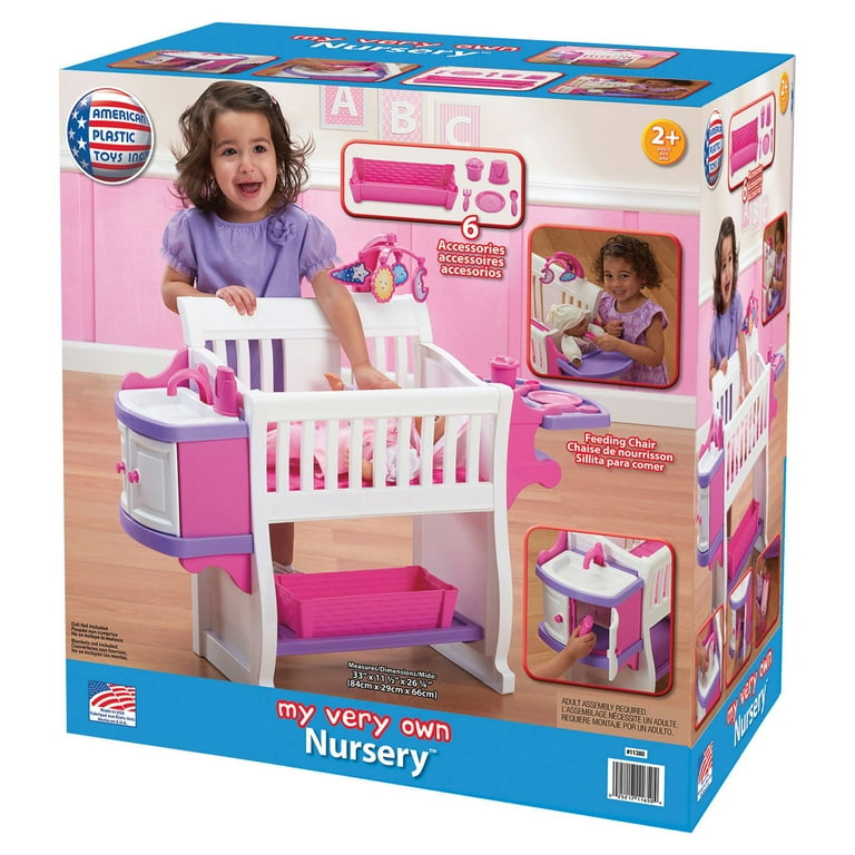 American Plastic Toys My Very Own Nursery Kitchen Set for Kids, 7 Piece 