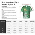 thumbnail image 5 of Pofeuu Christmas Green Print Hawaiian Shirt for Men Sleeves Casual Button Down Summer Beach Dress Shirts T-Shirts,Medium, 5 of 7
